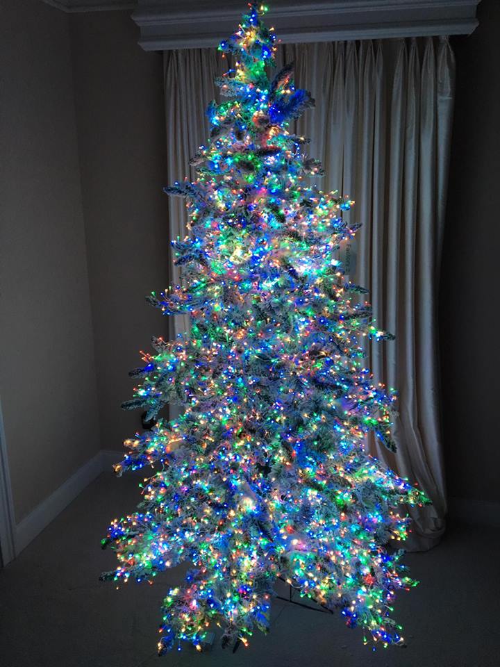 Christmas-Tree-With-Multicolor-Lights
