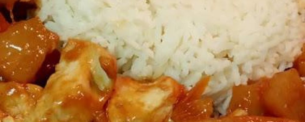 Εξωτικό – Γλυκόξινο κοτόπουλο με ρύζι