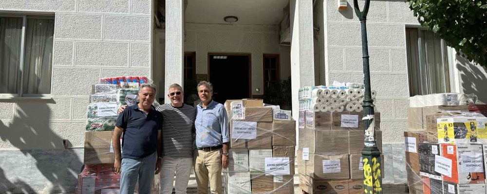 Στο δρόμο για Θεσσαλία το «φορτίο της αλληλεγγύης», με είδη πρώτης ανάγκης προς τους πληγέντες που συγκέντρωσε το Επιμελητήριο Κορινθίας