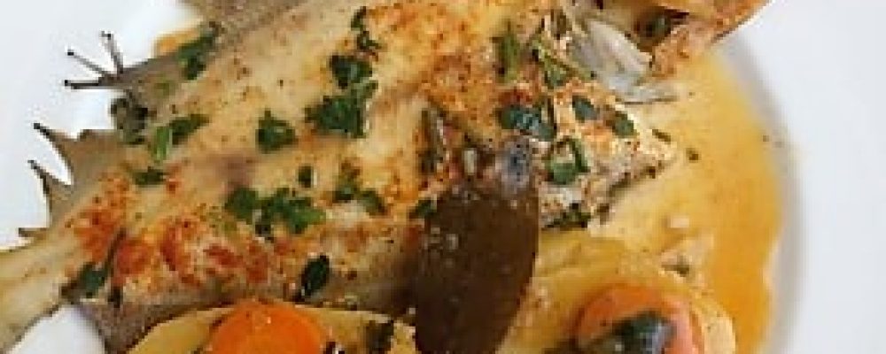 Ψάρι πλακί με μουστάρδα και πάπρικα
